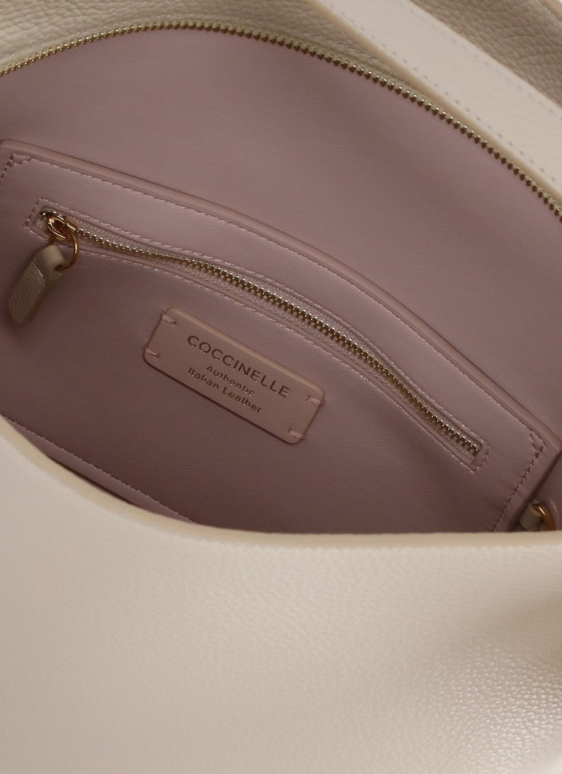 Coccinelle C-Me Lock Bag With Structured Silhouette And Golden Accents