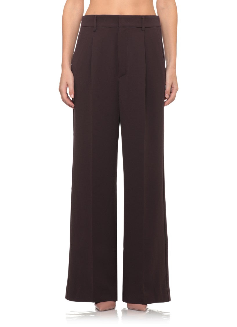 The Andamane Purple Wide-Leg Crepe Pants