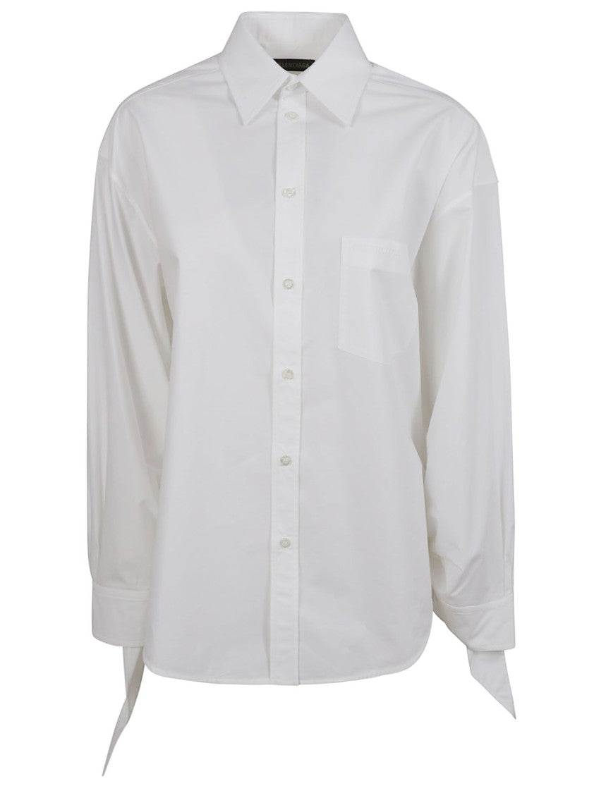 Balenciaga Classic Cotton Button-Up Shirt With Extended Cuffs