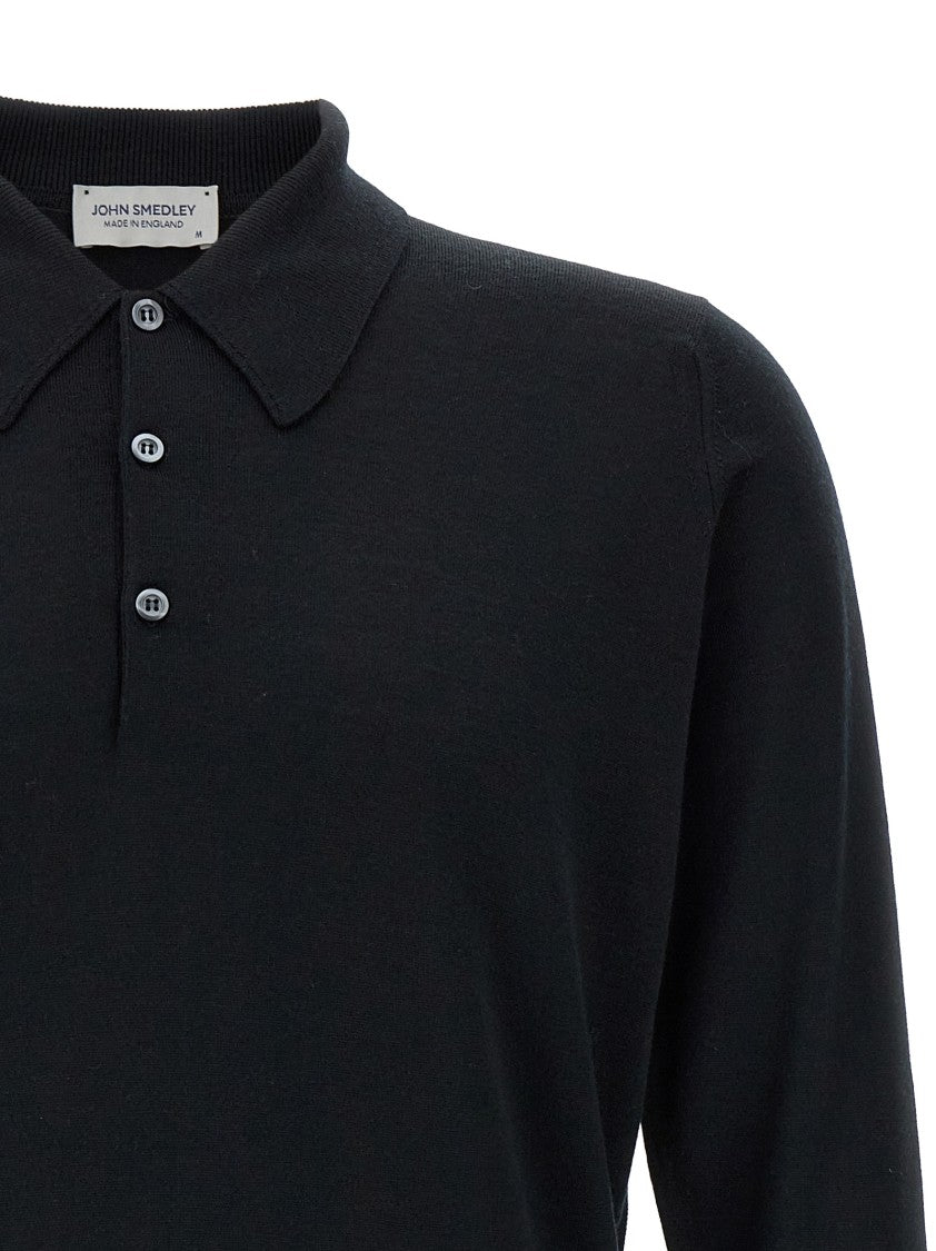 John Smedley Fitted Merino Wool Polo Shirt With Classic Collar