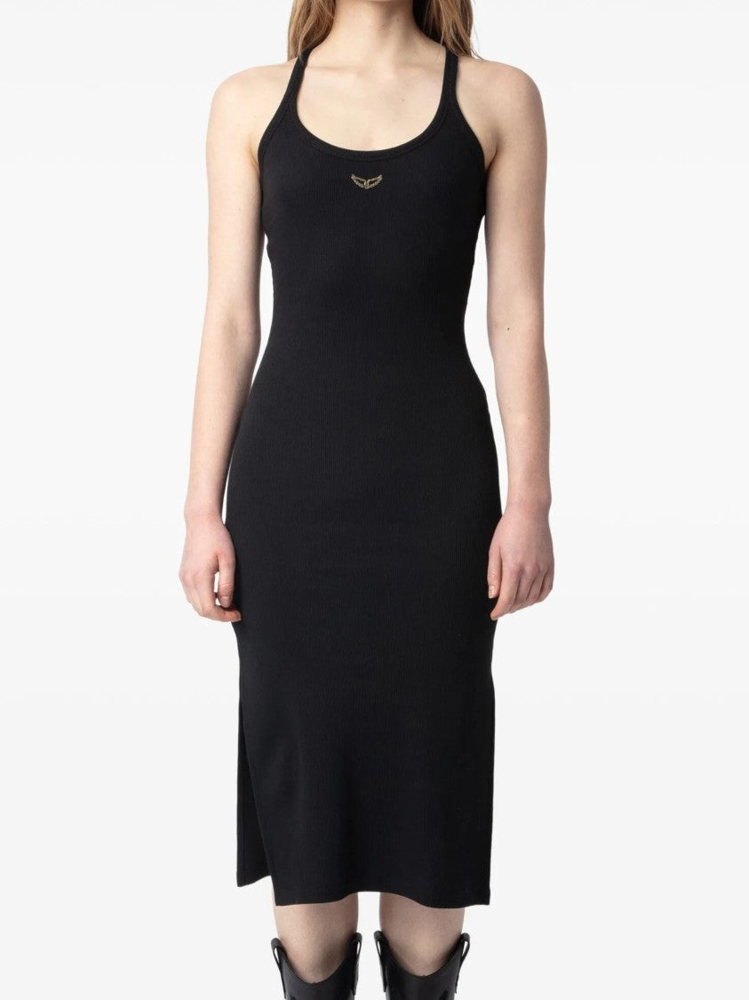 Zadig & Voltaire Fitted Black Midi Dress