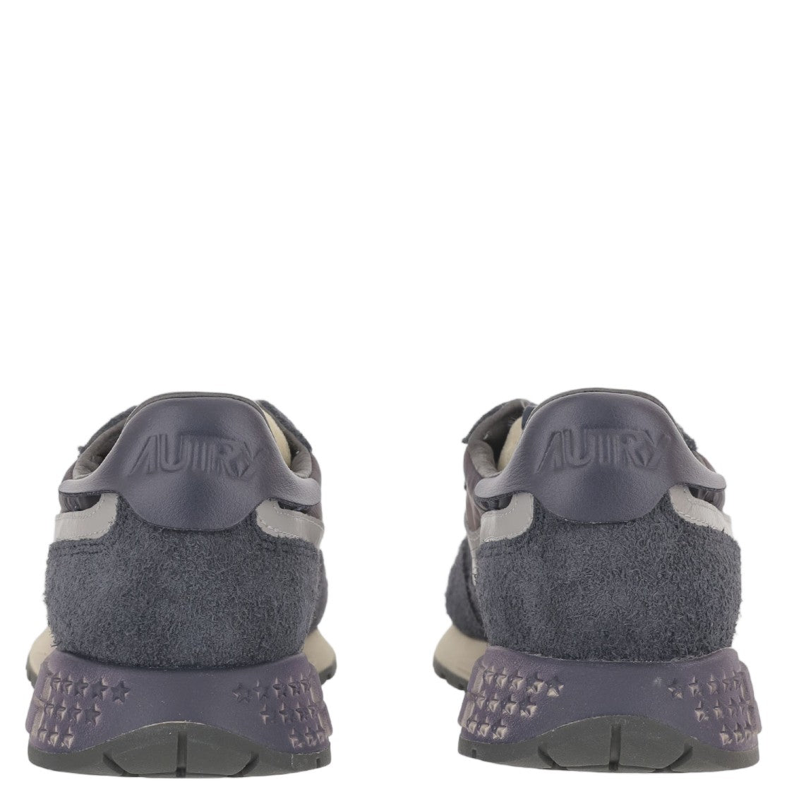 Autry Navy Leather Nylon Running Sneakers