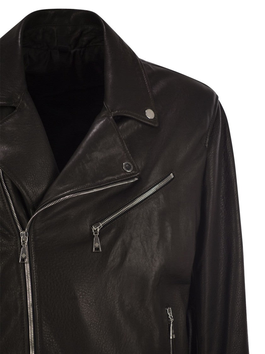 Tagliatore Lambskin Biker Jacket