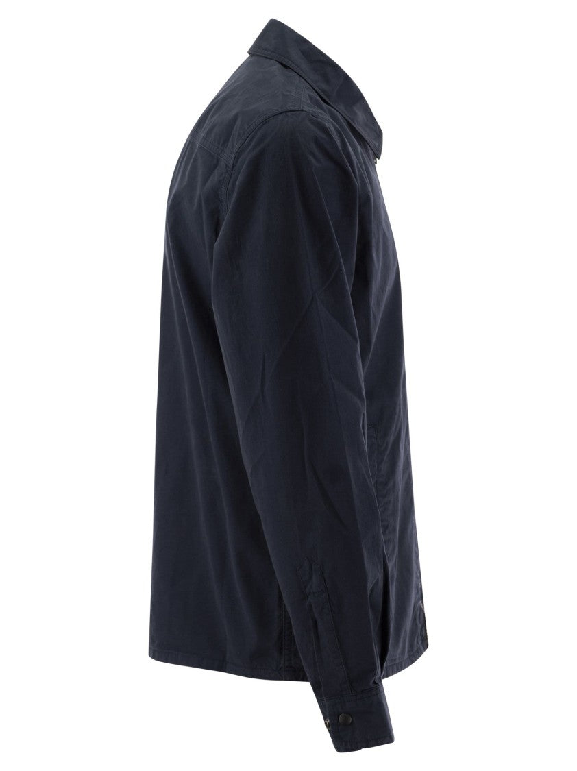 Woolrich Garment-Dyed Shirt Jacket In Pure Cotton