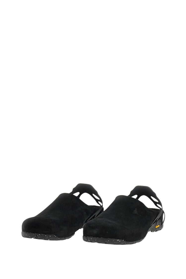 Roa Black Fedaia Suede Clogs