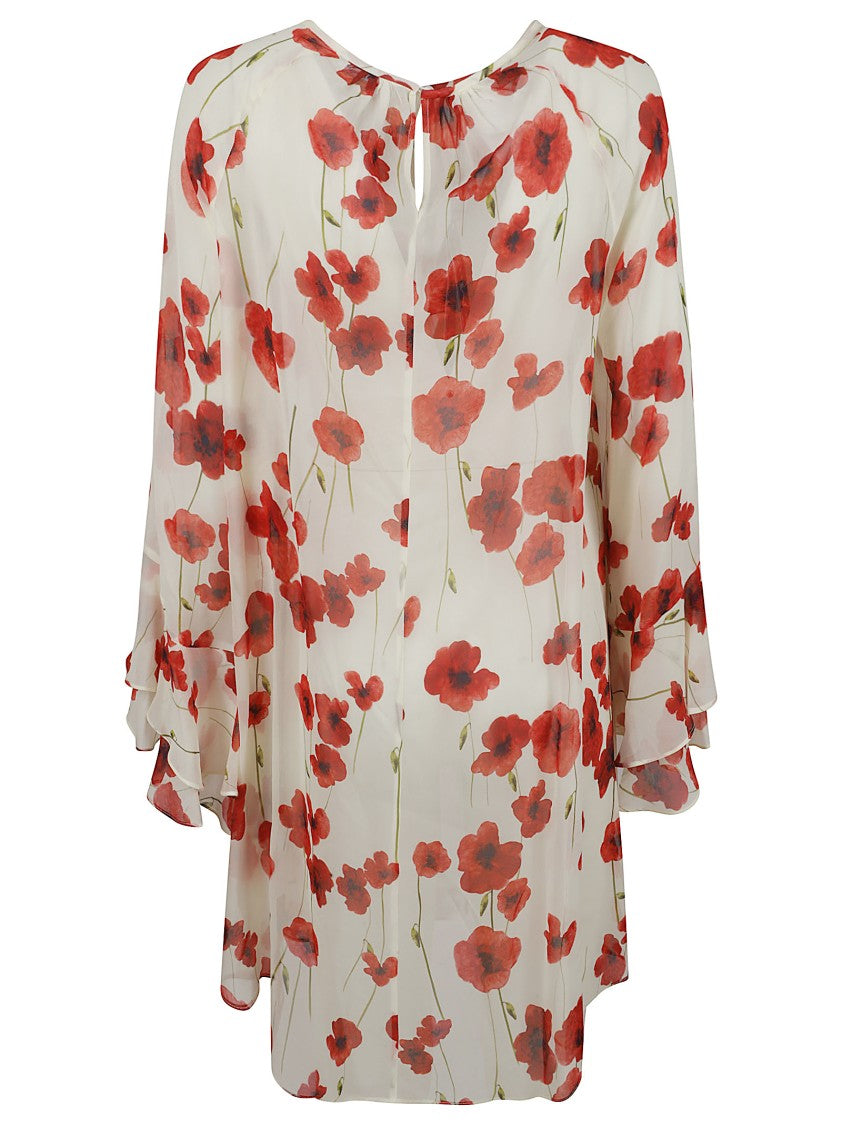 Max Mara Flowing Floral Print Dress