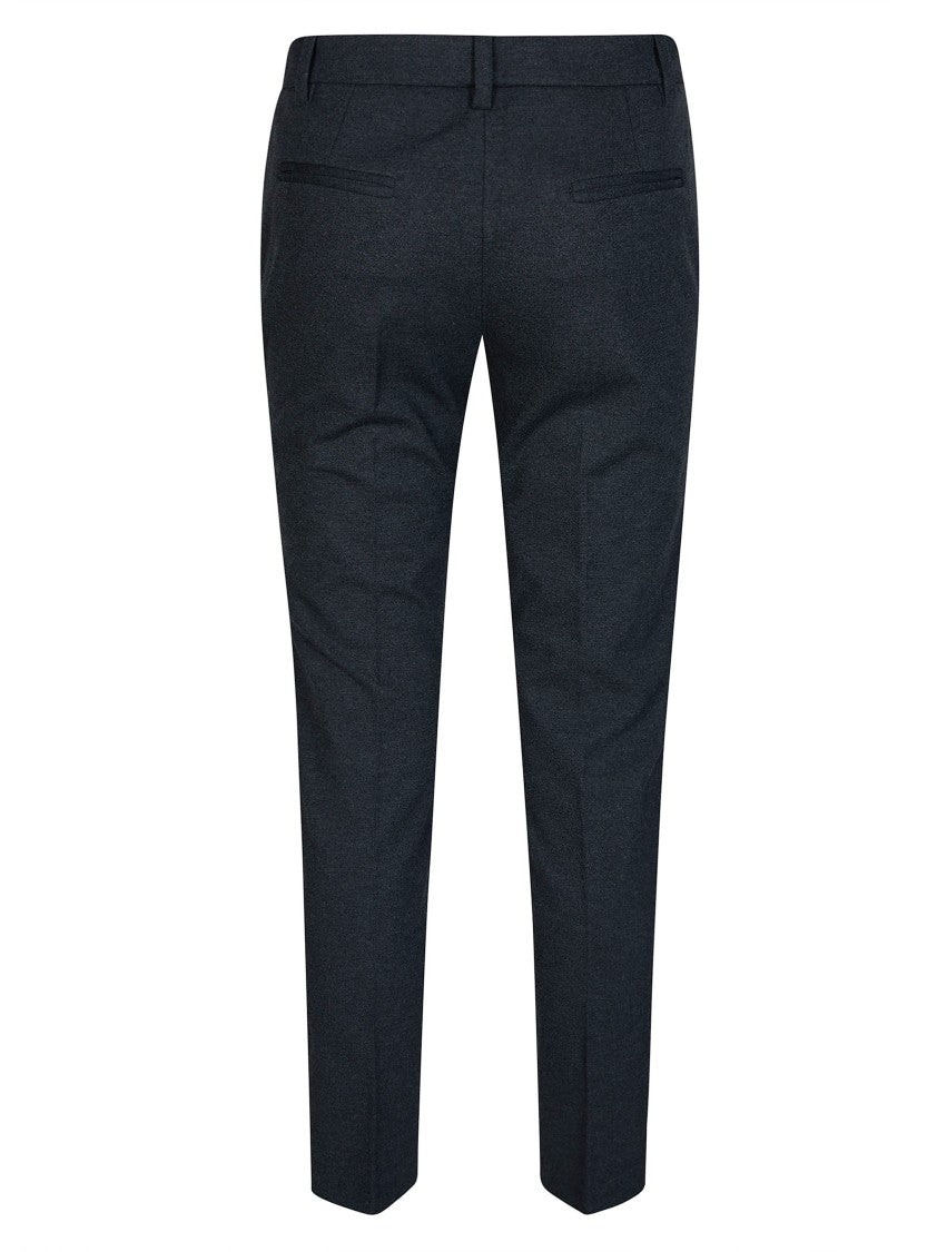 Pinko Black Bello Punto Stoffa Mid-Rise Tailored Pants