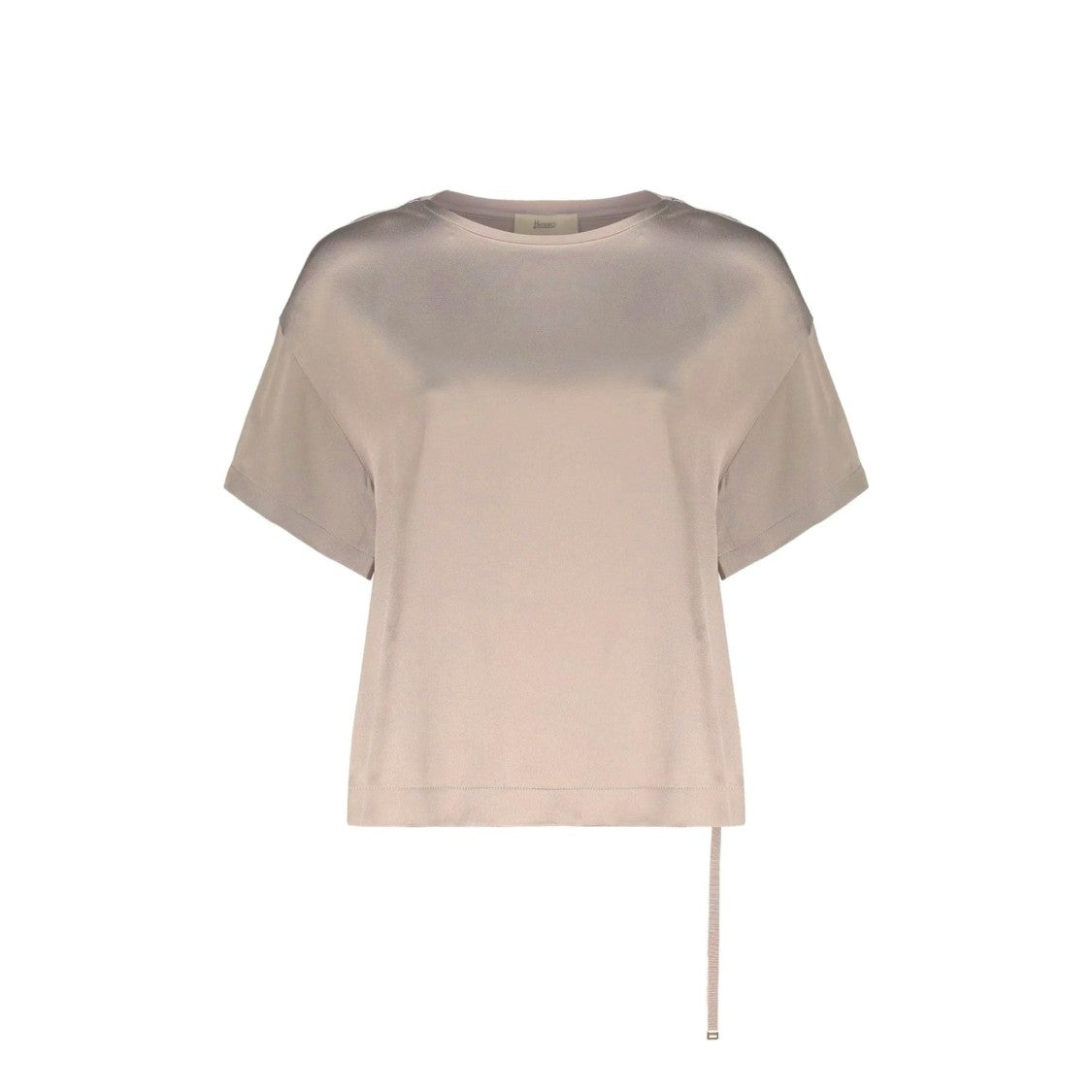Herno Asymmetric Short-Sleeve Blouse
