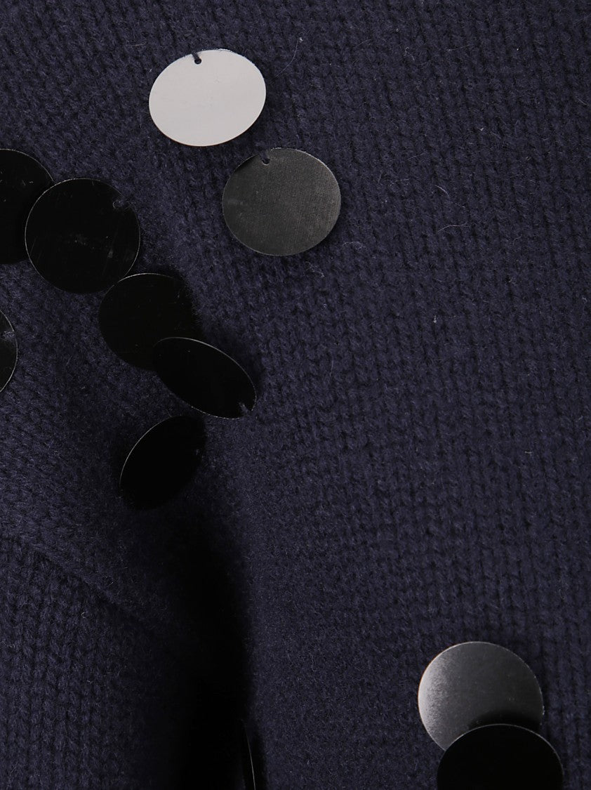 Extreme Cashmere Heavy Sweater With Hand-Embroidered Sequins