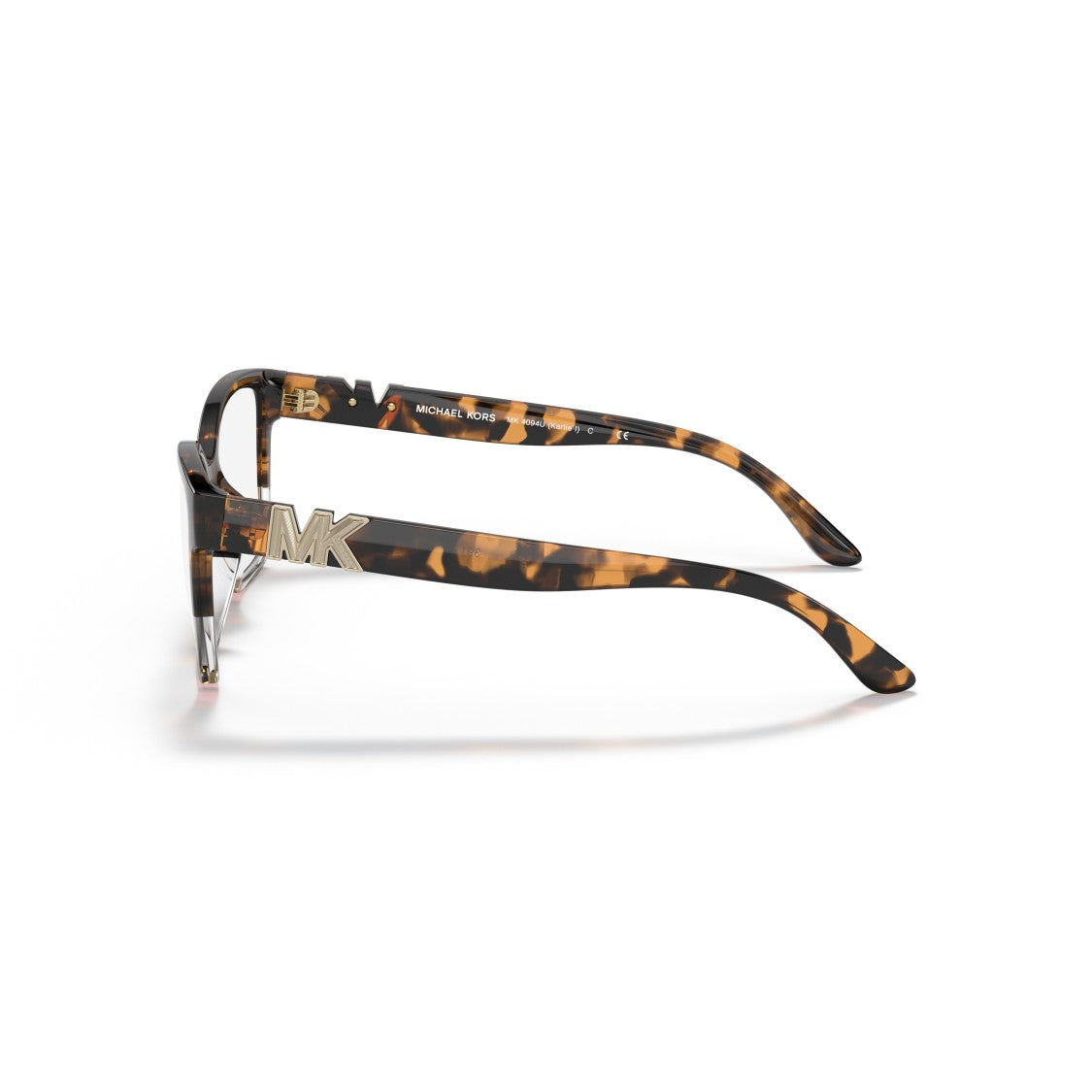 Michael Kors 0Mk4094u Bold Square Tortoiseshell Sunglasses With Metallic Logo