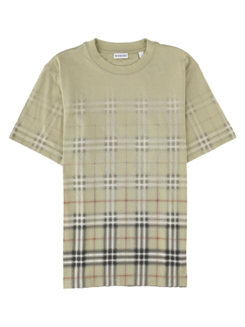 Burberry Multicolour Check Pattern Cotton T-Shirt