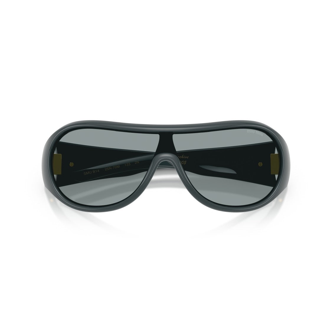 Miu Miu Wraparound Sunglasses With Matte Black Frame