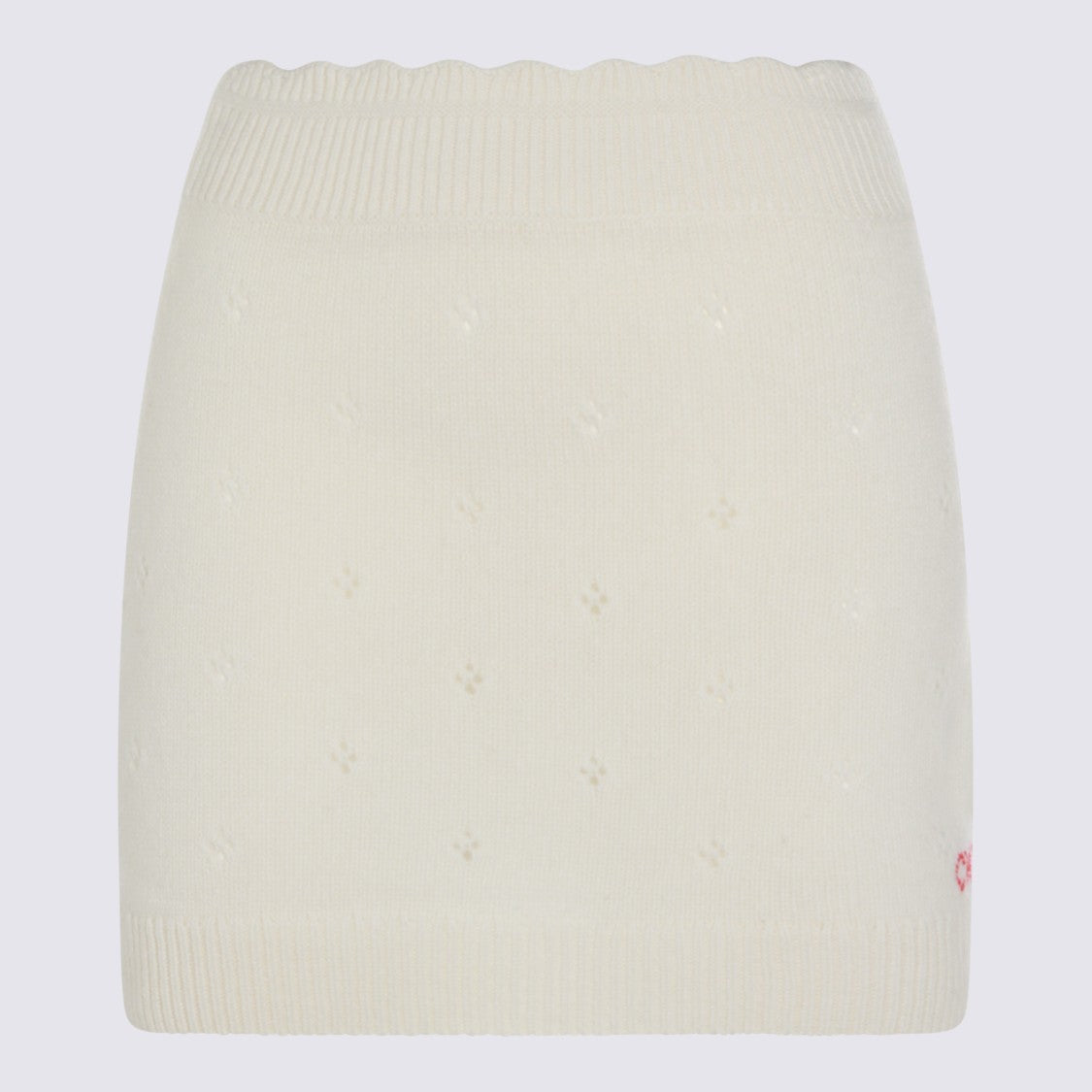 Chloé White Wool Skirt