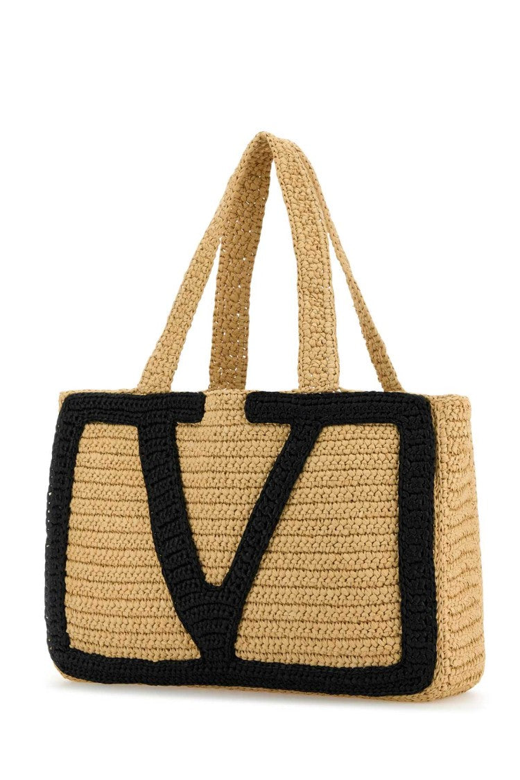 Valentino Garavani Raffia Large Viva Superstar Shopping Bag