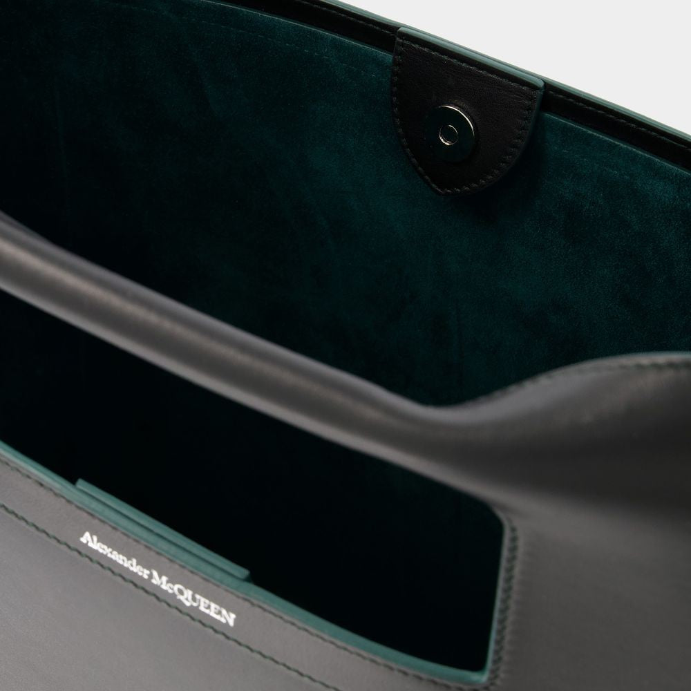 Alexander Mcqueen The Square Bow Ns Handbag - Black - Leather