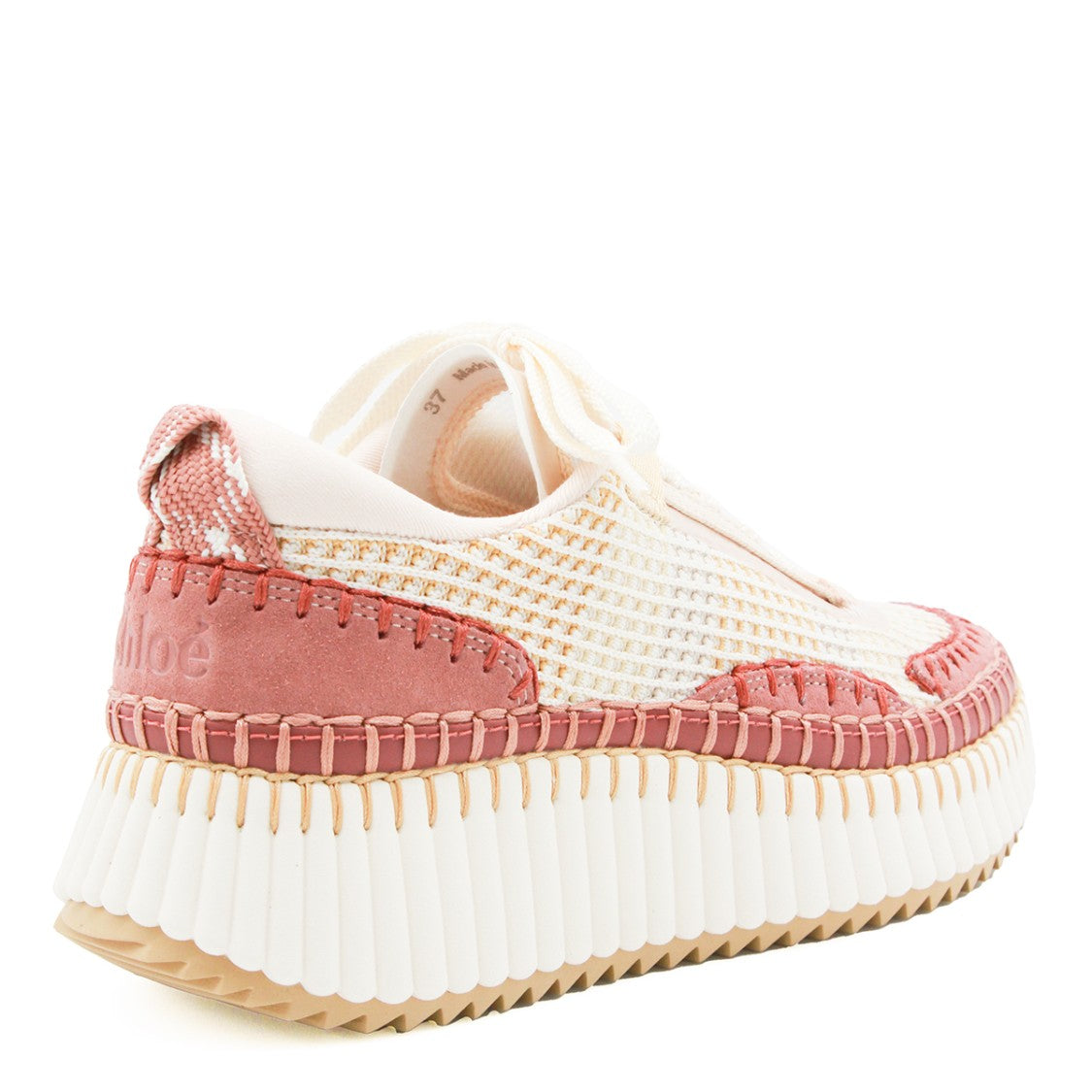 Chloé Pink Nama Contrasting Colors Sneakers