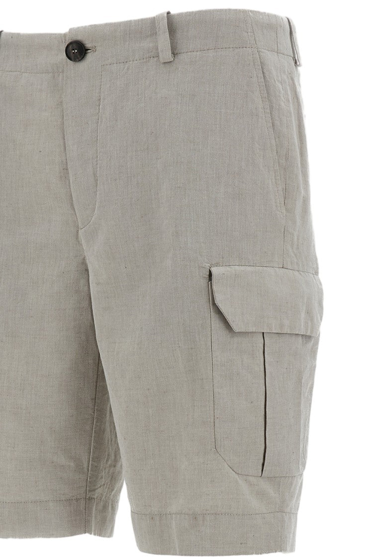 Rrd Linen-Cotton Canvas Cargo Shorts