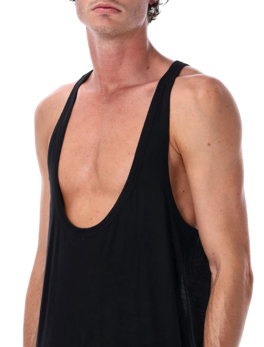 Rick Owens Pony Tank Slim In Organic Cotton Jersey