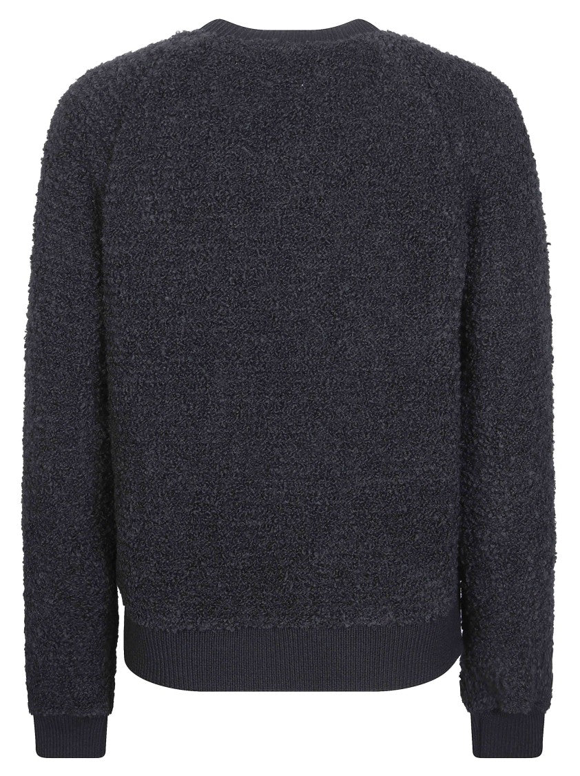 Moncler Plush Finish Textured Zip-Up Cardigan