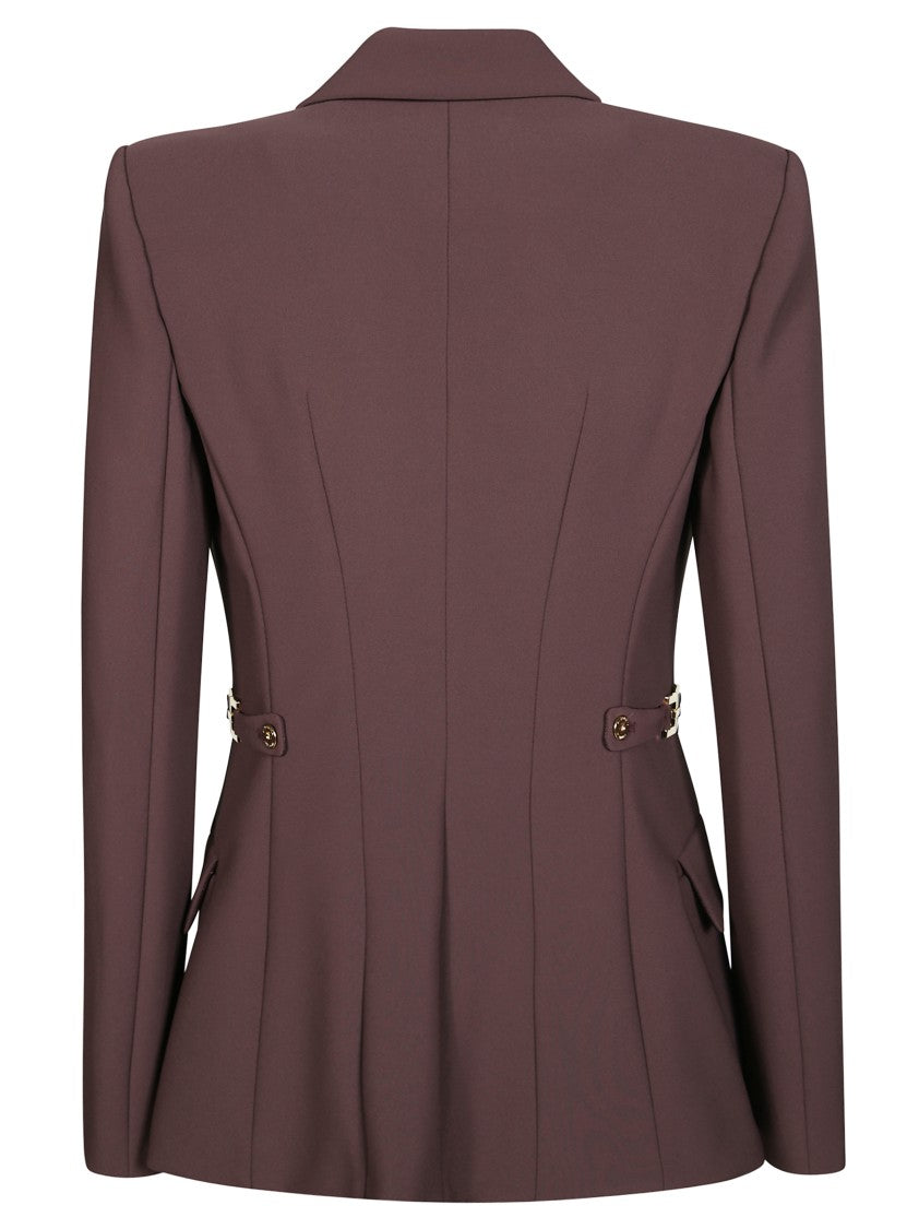 Elisabetta Franchi Single-Breasted Tailored Blazer With Notched Lapel