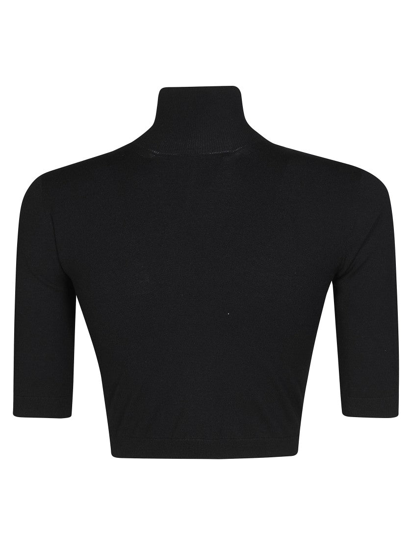 Max Mara Mxscanale Cropped Zip High-Neck Top