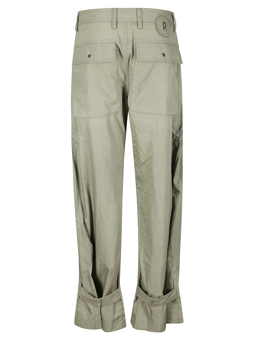 Paco Rabanne Wide-Leg Pants With Zippered Pockets And Adjustable Hem