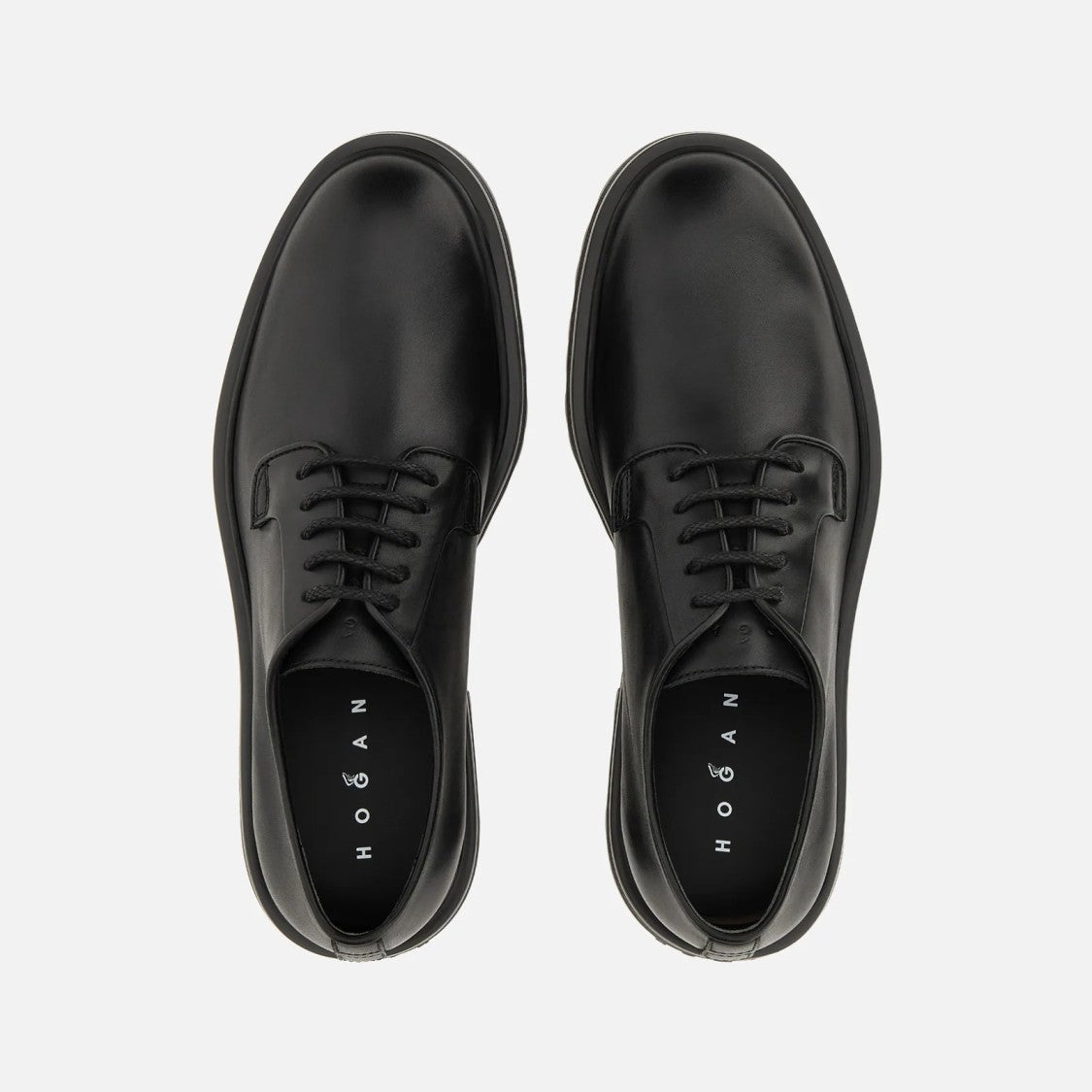 Hogan Polished Leather Derby Shoes
