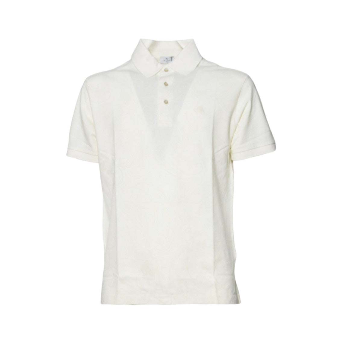 Etro Cream Cotton Polo Jacquard