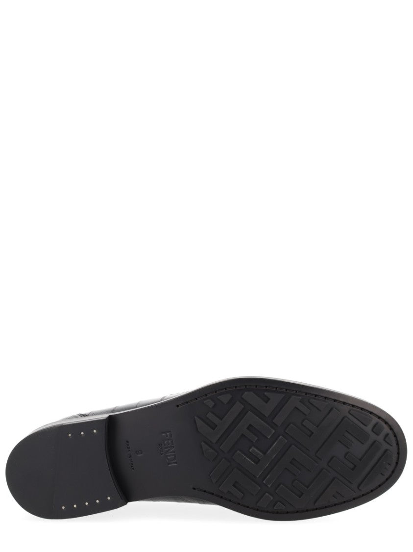 Fendi Missina Textured Leather Loafers