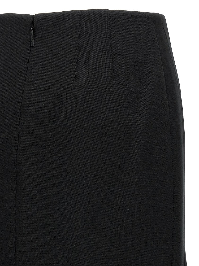 Valentino Garavani Tailored Wool Midi Skirt With Side Slits