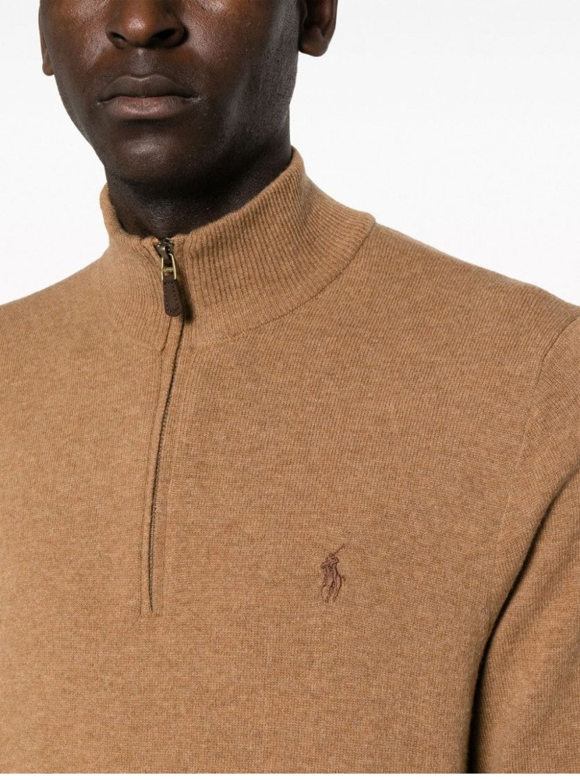 Polo Ralph Lauren Ribbed High Collar Wool Pullover Sweater