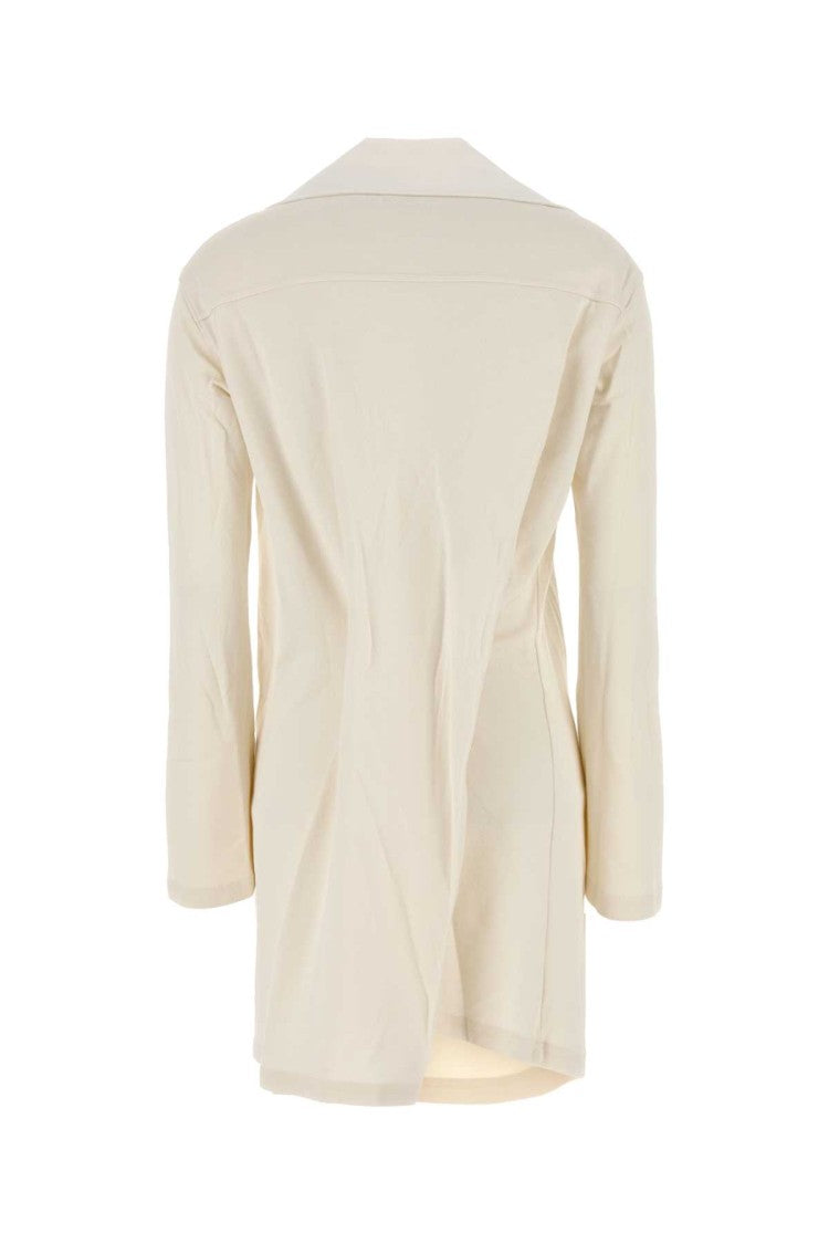 Courrèges Ivory Cotton Blend Polo Dress