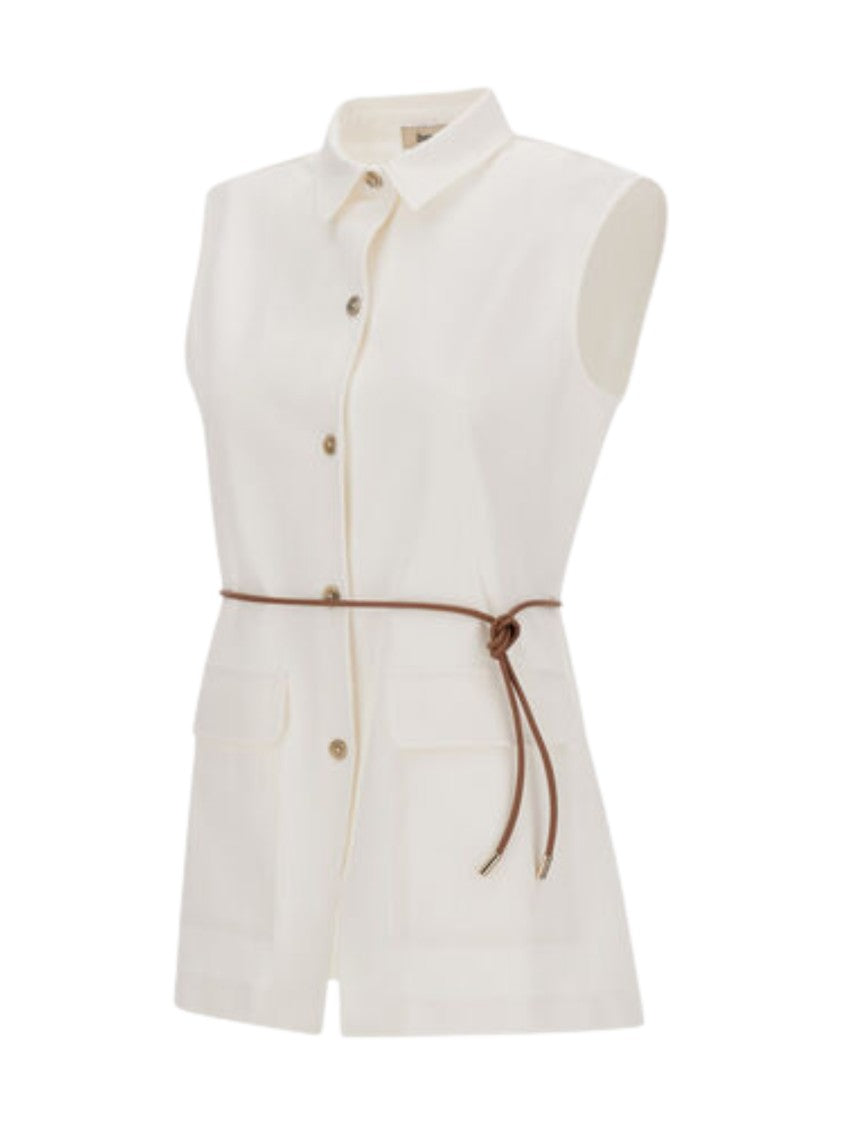Herno White Dense Rome Jersey Vest