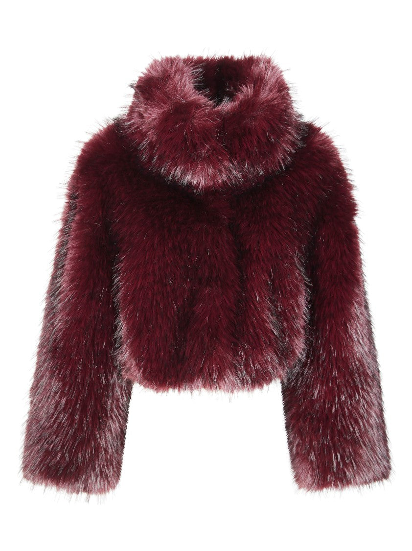 Rotate Faux Fur Crop Jacket