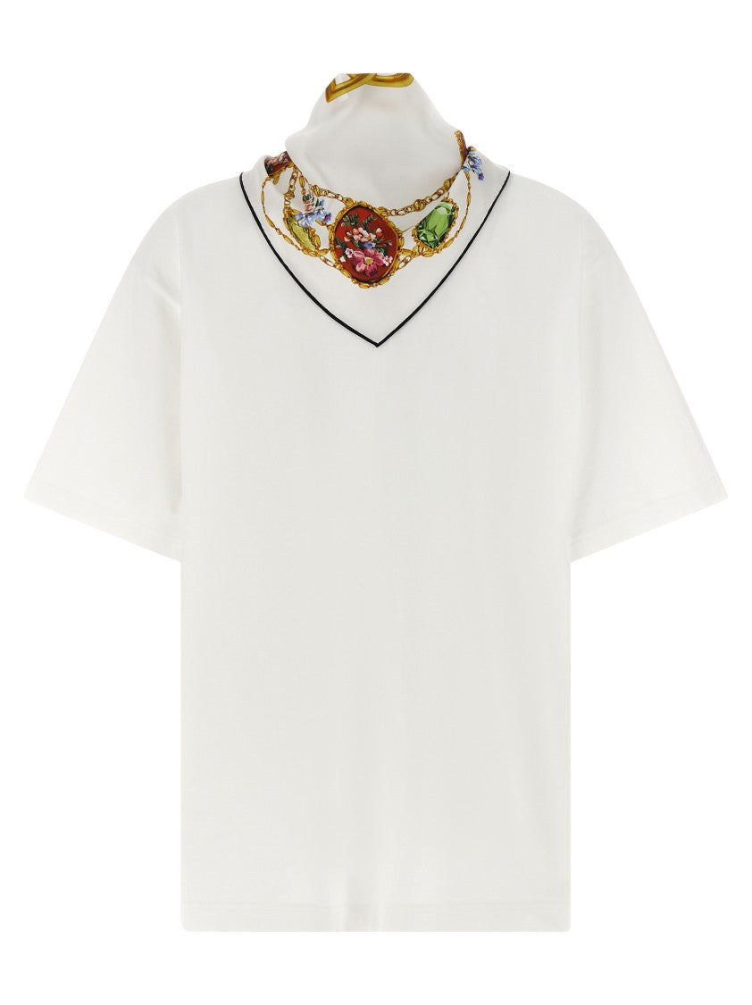 Dolce & Gabbana T-Shirt With Scarf