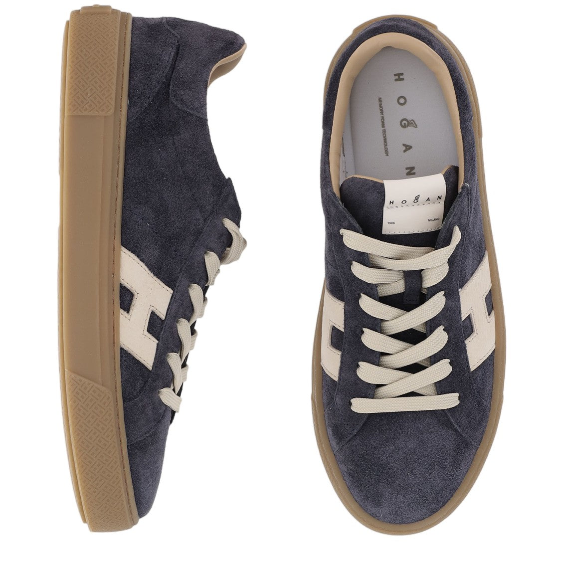 Hogan Suede Low-Top Sneakers With Chunky Rubber Sole And Logo Detail