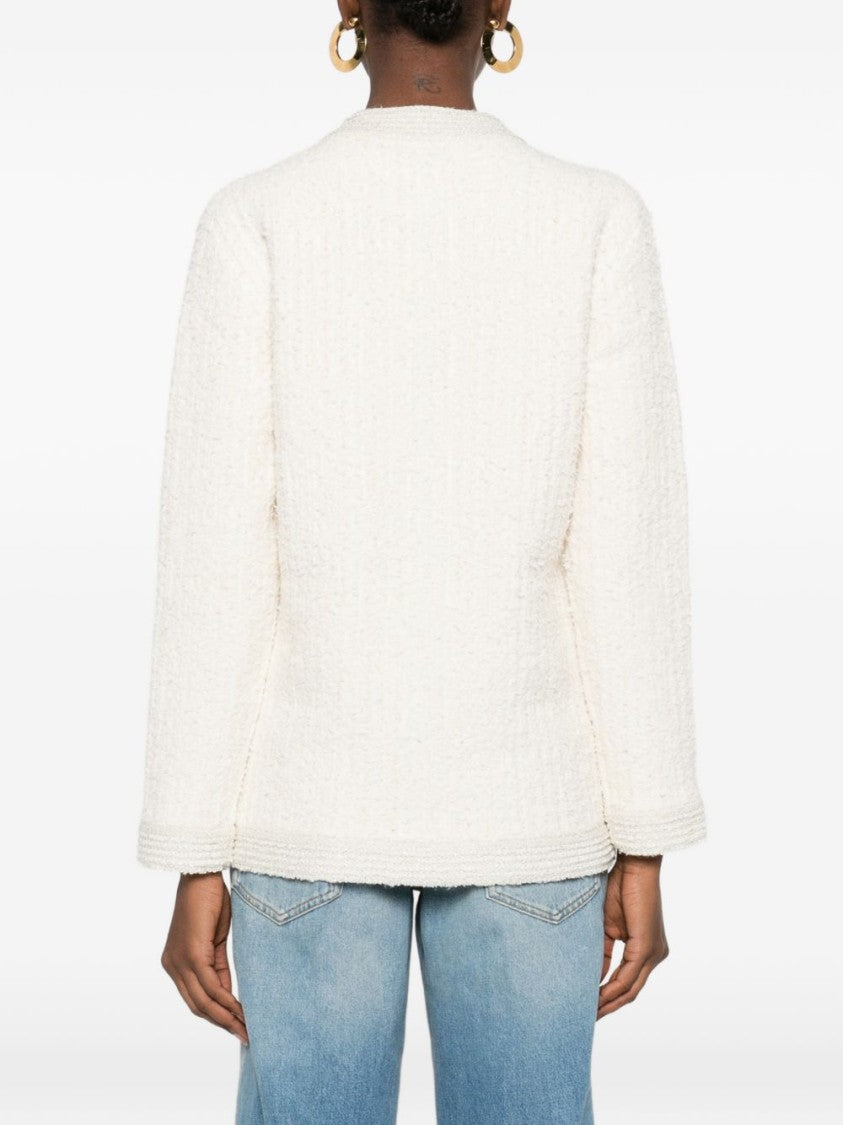 Gucci Textured Wool Cardigan With Boxy Silhouette