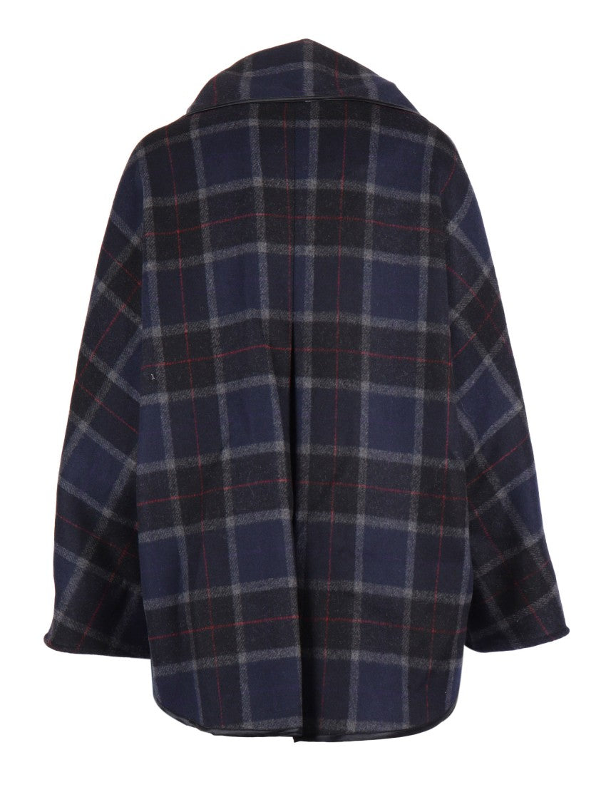 Shirt A Porter Tartan Cape Coat With Matching Scarf