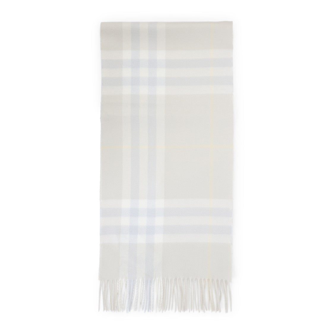 Burberry Rectangular Cashmere Scarf With Subtle Plaid Pattern