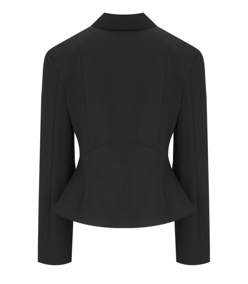 Ganni Tailored Black Twill Jacket