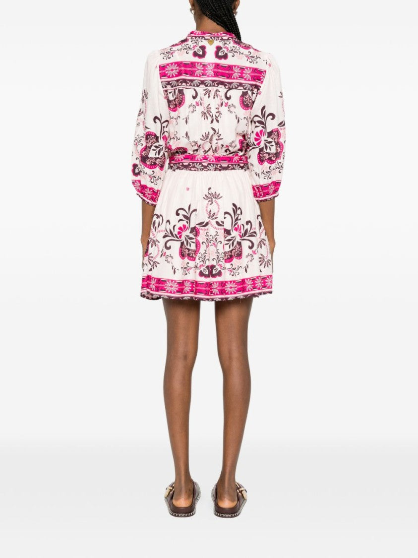 Twinset U&B Pink Floral Print Day Dress