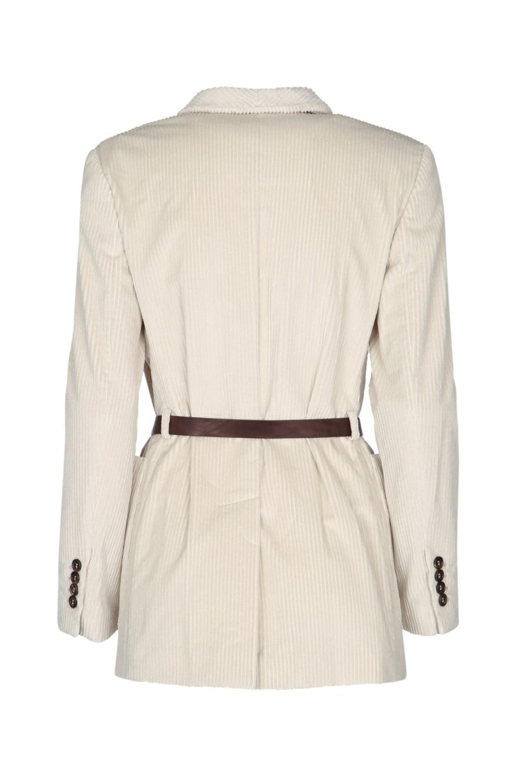 Brunello Cucinelli Tailored Corduroy Jacket With Cinched Waist