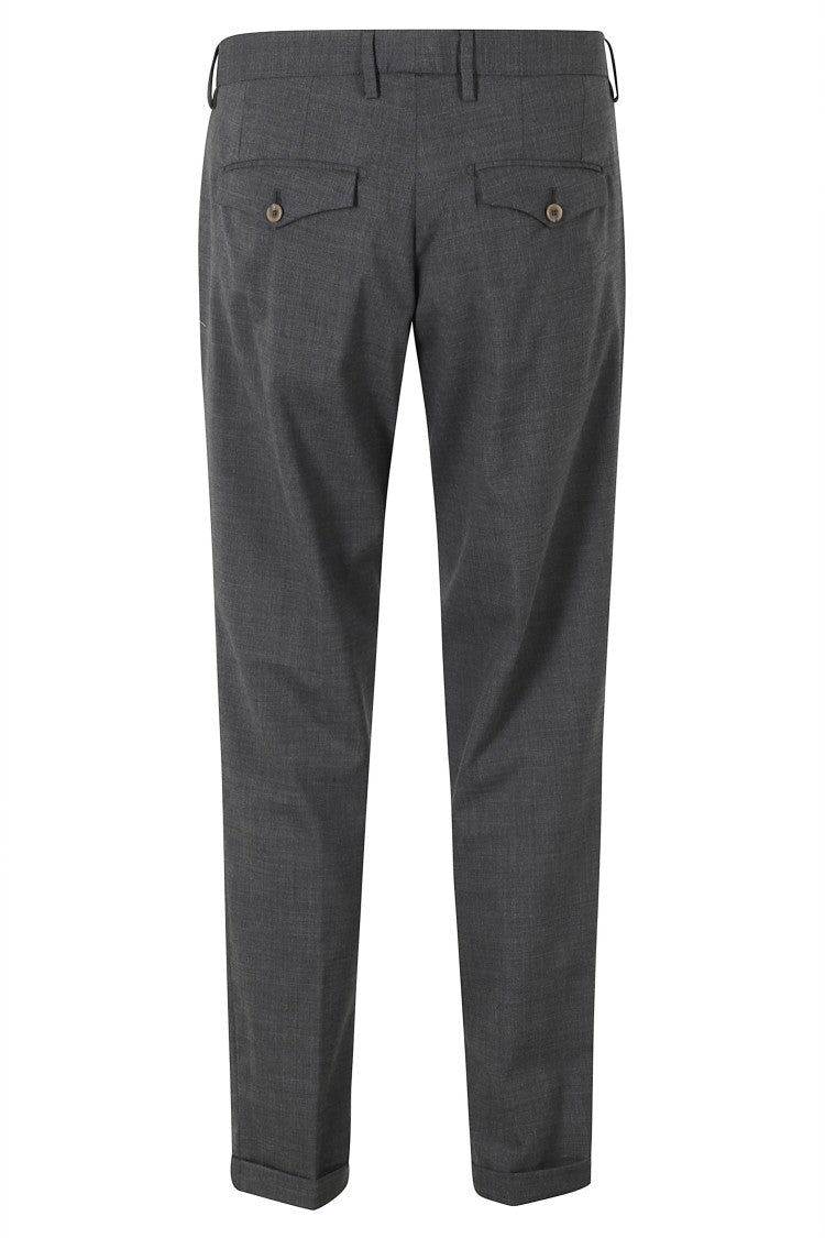 Myths Dark Gray Zeus Turn-Up Waist Loops Wool Trousers