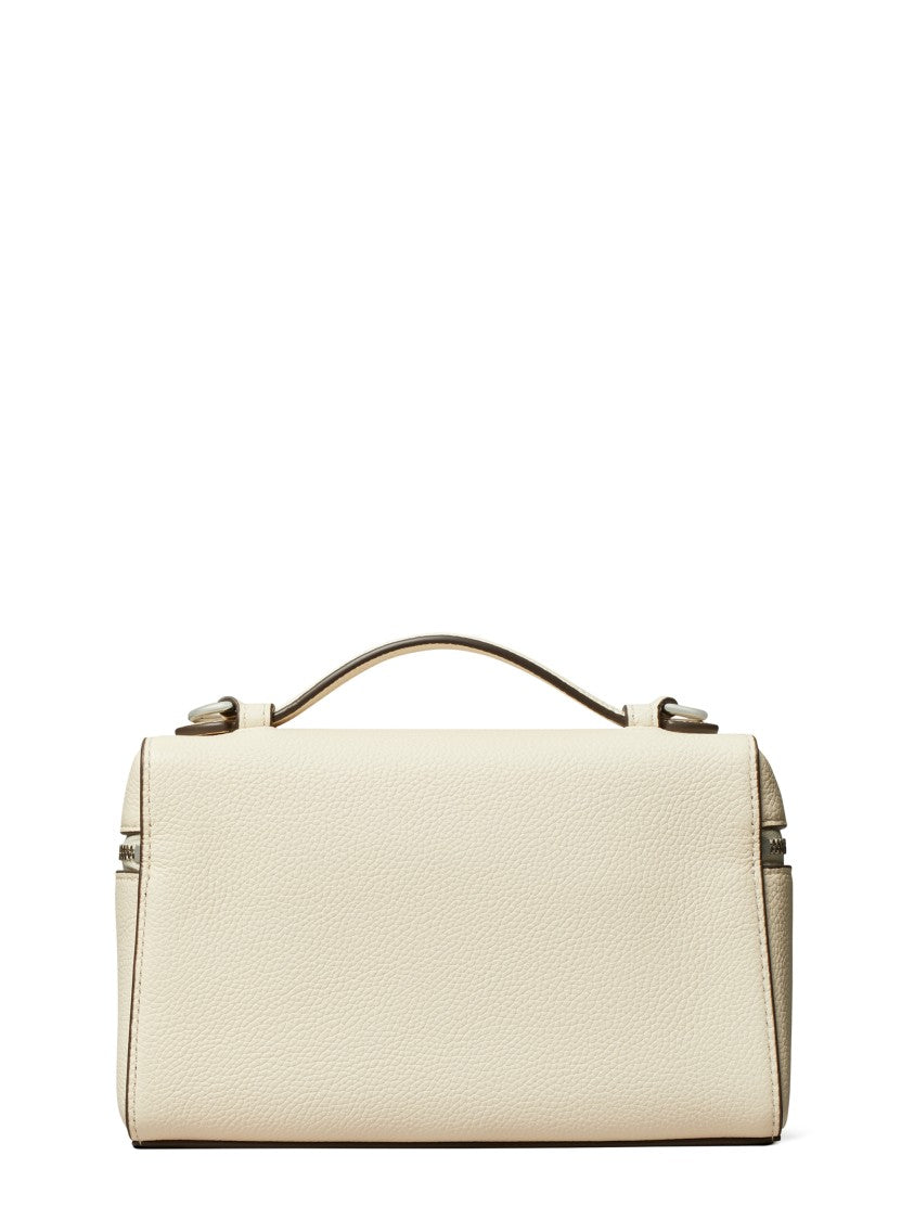 Tory Burch Rectangular Top Handle Bag With Zip Closure