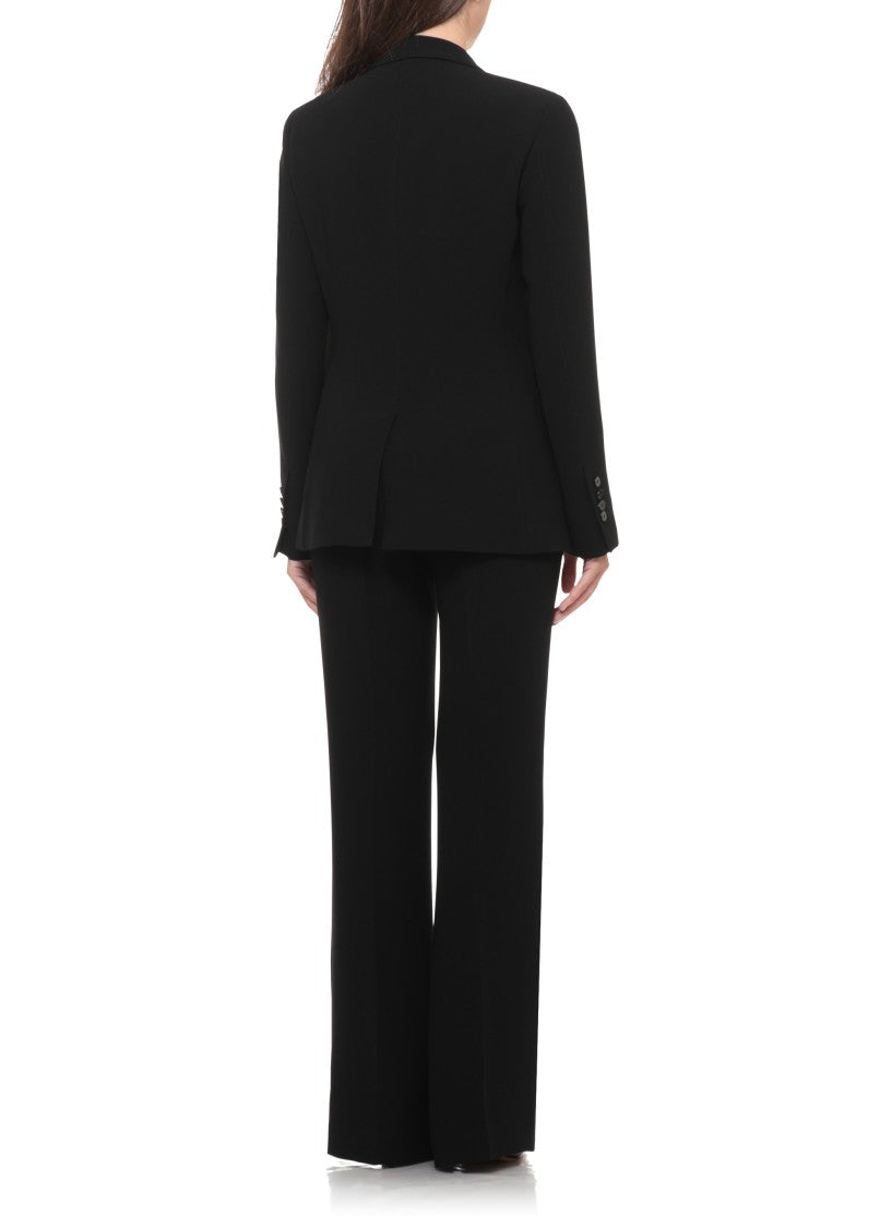 Alberto Biani Black Double-Breasted Classic Lapel Structured Jacket