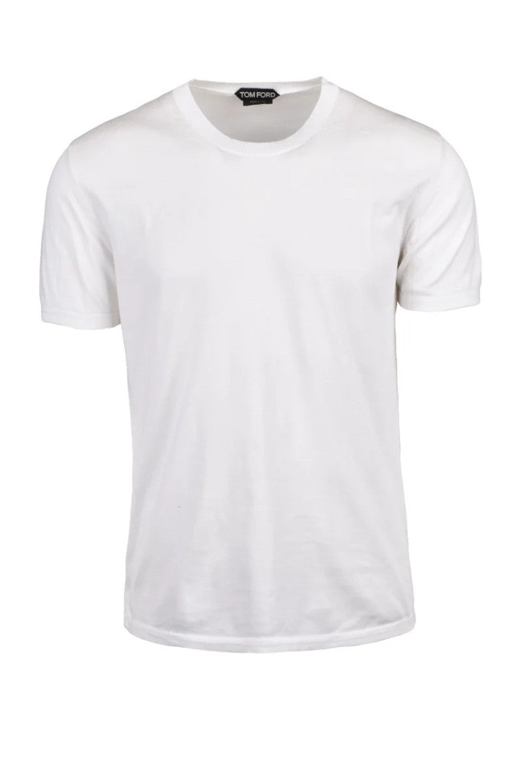 Tom Ford Cotton Crewneck Top - White