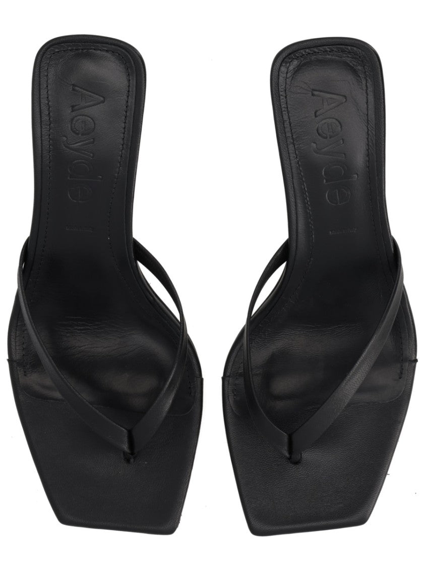 Aeydē Wilma Nappa Leather Square Toe Sandals