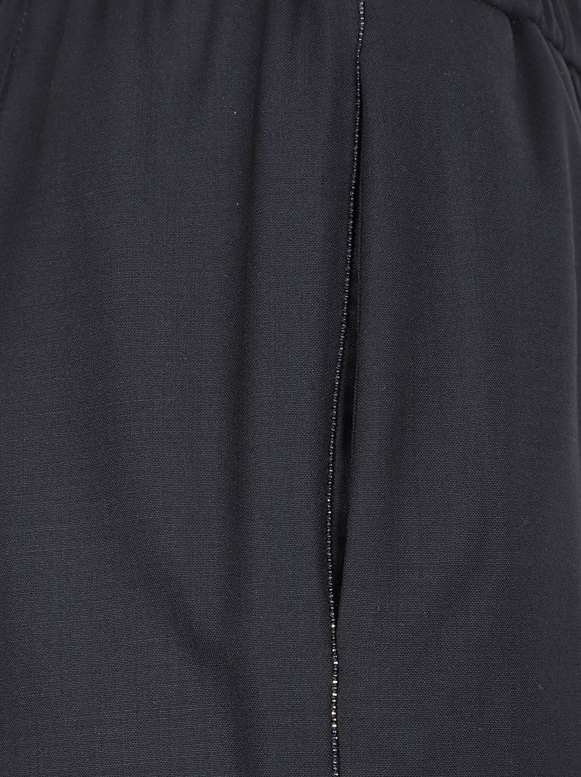 Fabiana Filippi Tailored Blue Trousers With Elasticated Waistband