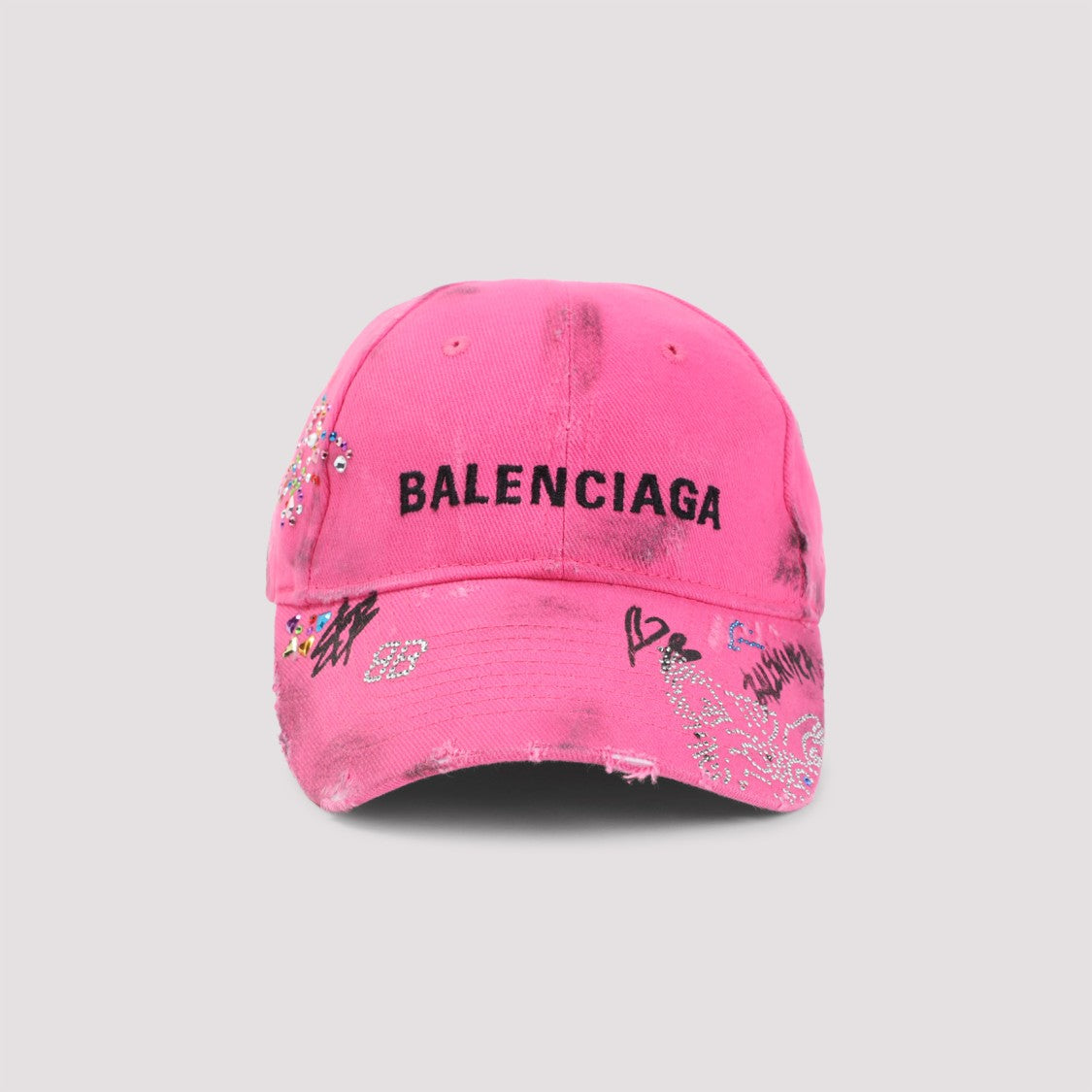 Balenciaga Pink Cotton Upcycled Cap