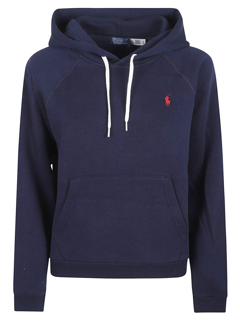 Polo Ralph Lauren Cropped Hoodie With Classic Kangaroo Pocket